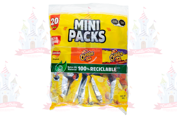 SABRITAS MINI PACKS 5/20 PZ. SONRICS