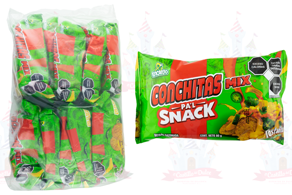 CONCHITAS MIX SALSA VERDE 2/10 PZS. (80 GRS) ENCANTO