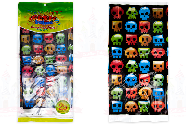 BOLSA CALAVERITAS COLORES 50/25 FESTIBOLSAS