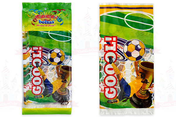 BOLSA FUTBOL AMARILLO 50/25 FESTIBOLSAS