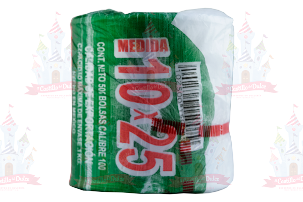 BOLSA ROLLO 10 X 25 36/500 PZA APROX  ROLOPLAST