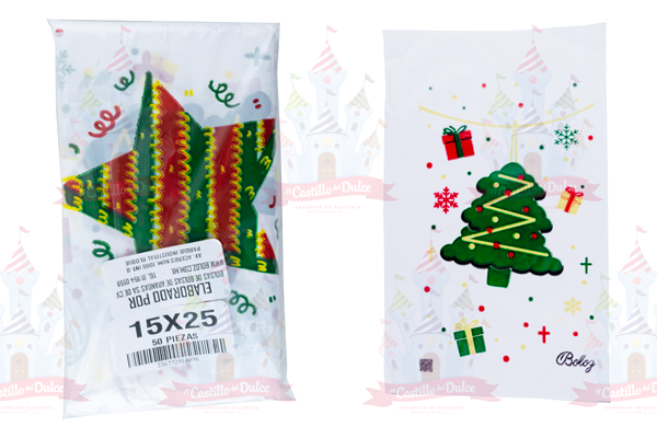 BOLSA PIÑATERA NAVIDEÑA 15X25 160/50 PZAS