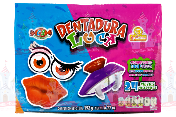 CARAMELO DENTADURA LOCA 12/24 PZ DELICIAS