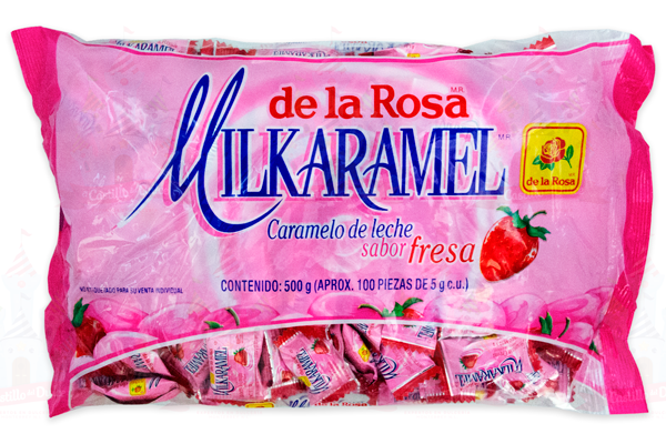 CARAMELO MILKARAMEL FRESA 24/100 LA ROSA