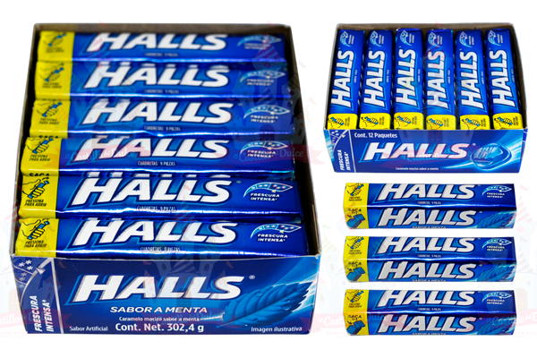 HALLS MENTA NVA PRESENTA 30/12 PZA ADAMS