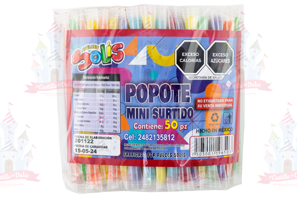 POPOTE MINI SURTIDO 40/50 PZA LUGO