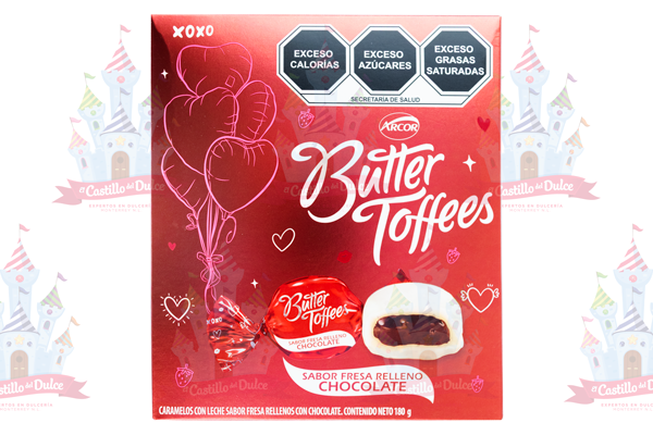BUTTER TOFFEES FRESA SAN VALENTIN 15/30 PZA ARCOR