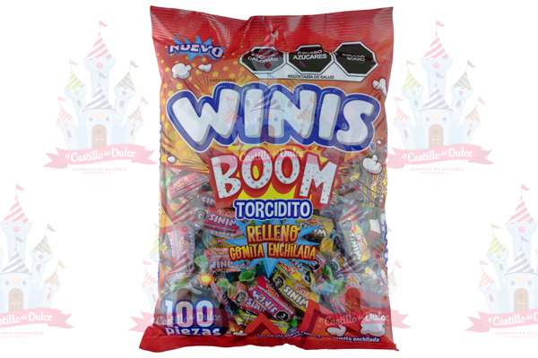 WINIS BOOM TORCIDO RELLENO ENCH. 24/100 PZS.