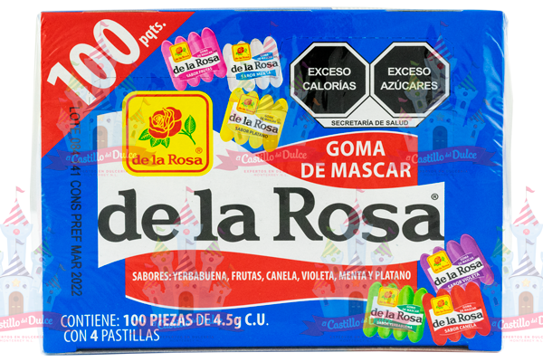 CHICLE 4 PAST. 24/100 LA ROSA