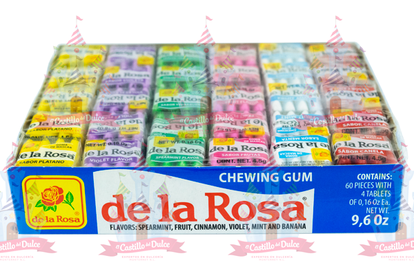 CHICLE 4 PAST. 40/60 LA ROSA