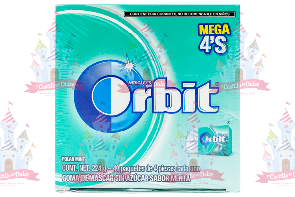 CHICLE 4P ORBIT POLAR MINT 24/40 WRIGLEYS