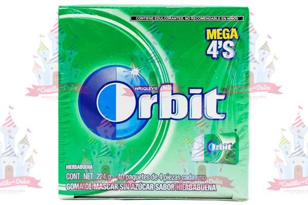 CHICLE 4P ORBIT YERBABUENA 24/40 WRIGLEY