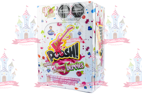 CHICLE POOSH BERRIES 18/40 PZA