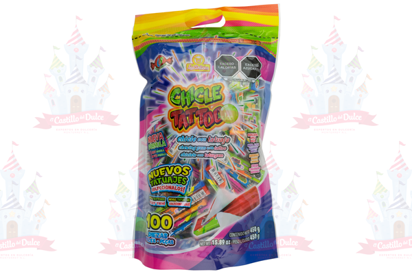 CHICLE TATOO BOLSA 24/100 DELICIAS