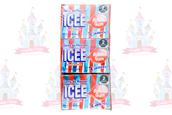 GOMA DE MASCAR ICEE CEREZA 12/12 PZS. CANELS