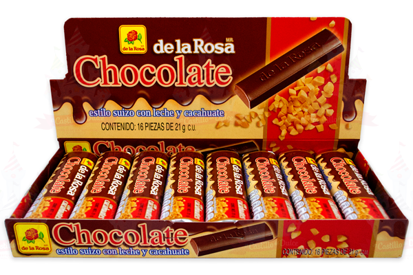 CHOCOLATE SUIZO CACAHUATE 20/16 LA ROSA.