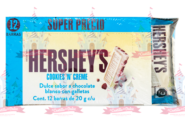 BARRA COOKIES N CREME 12/12 20 GRS HERSHEY