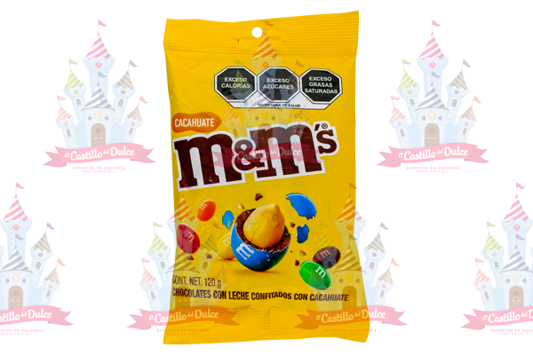 M&M CACAHUATE POUCH 12/120 GRS