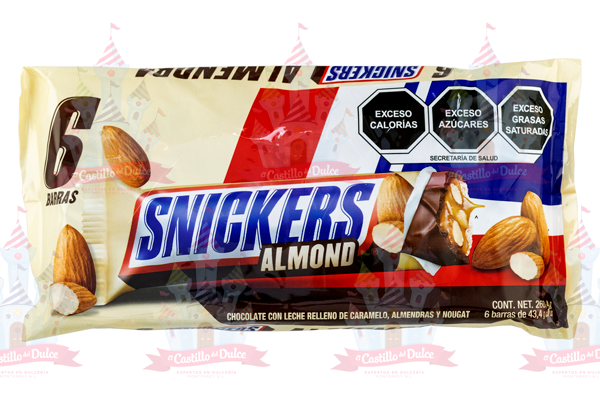 SNICKER ALMENDRA 12/6/43.4 GRS