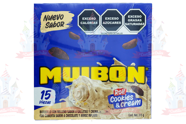 MUIBON ROLL COOKIES & CREAM 12/15 PZ NUTRESA