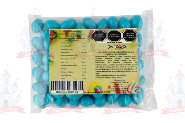 ALMENDRA CONFITADA AZUL 20/500 GRS DULCES CONFETI