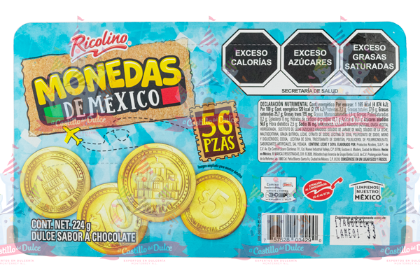 MONEDAS CHOCO DE MEXICO 16/56 PZA RICOLINO