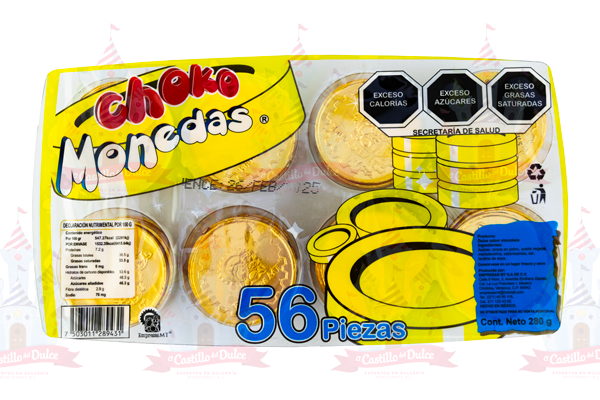 CHOKO MONEDAS BLISTER 24/56 PZAS TINAJITA