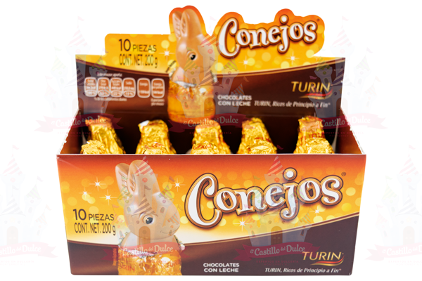 CHOCOLATE CONEJOS 14/10 PZA TURIN CHOCOLATE CONEJOS 14/10 PZA TURIN
