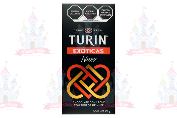 CHOCOLATE NUEZ TABLILLA 16/100 GRS TURIN