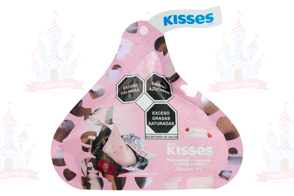 KISS POUCH STRAWBERRY 18/70 GR HERSHEY