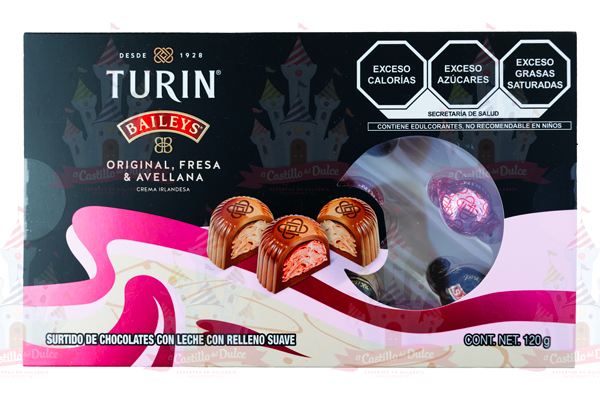 BAILEYS CAJA MIX FRESA-AVELLANA 8/120 GRS TURIN