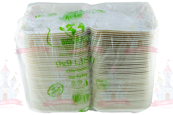 CONTENEDOR 9X9 LISO 8/25 PZAS BIOSPLAST