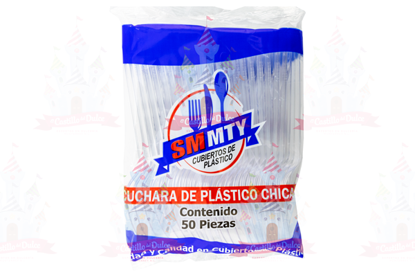 CUCHARA CHICA TRANSPARENTE 60/50 PZA SMMTY CUCHARA CHICA TRANSPARENTE 60/50 PZA SMMTY