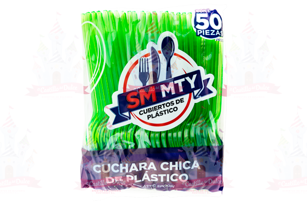 CUCHARA CHICA VERDE NEON 60/50 PZA SMMTY