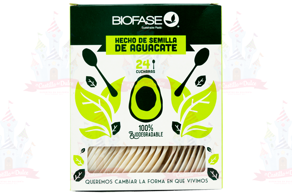 CUCHARA COLORES BIOFASE 40/24 PZA BIODEGRADABLE