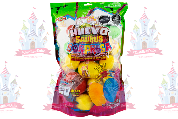 HUEVO SAURIOS SORPRESA 18/20  DELICIAS