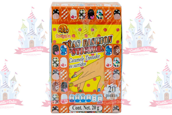 UÑAS FASHION C/DULCE 30/20 PZAS TINAJITA
