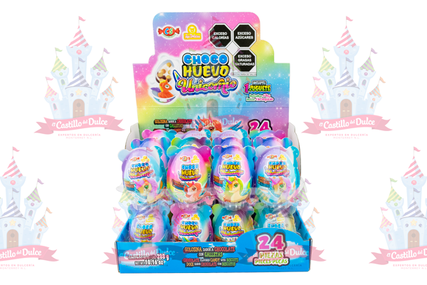 CHOCO HUEVO SORPRESA UNICORNIO 8/24 DELICIAS