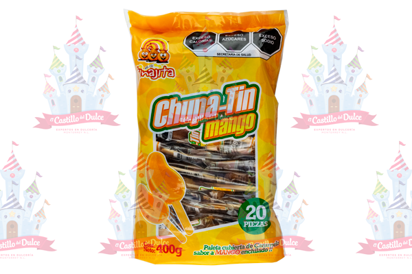 PALETA CHUPA-TIN MANGO 16/20 PZA TINAJITA