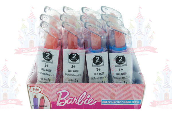 LABIAL DE CARAMELO BARBIE 10/12 PZS. ANGELICA