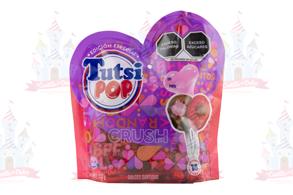 BOLSA POUCH SAN VALENTIN MORADA 8/330 GRS. TUTSI