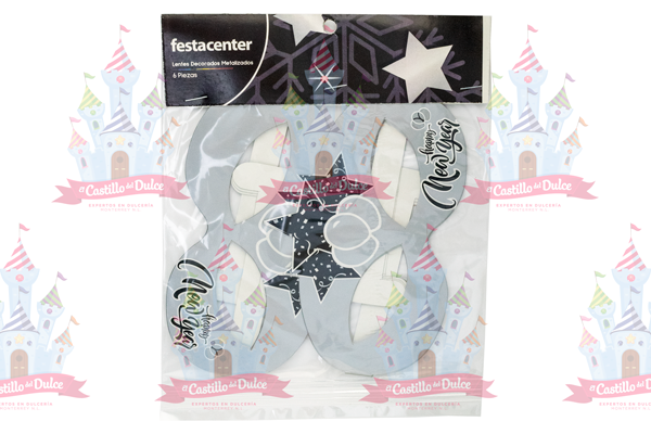 LENTES NEW YEAR SILVER METAL 25/1 FESTACEN