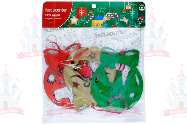 COLGANTE MOV. ESFERAS DE NIEVE 25/1 PZA FESTA.