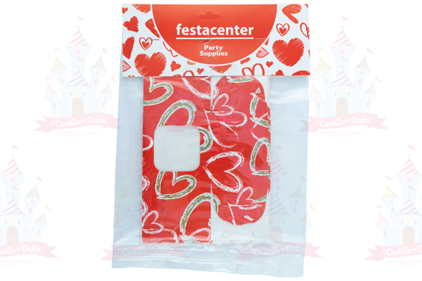 CAJA DE VENTANA CORAZONES 6 CM 20/5 PZ. FESTACENTER