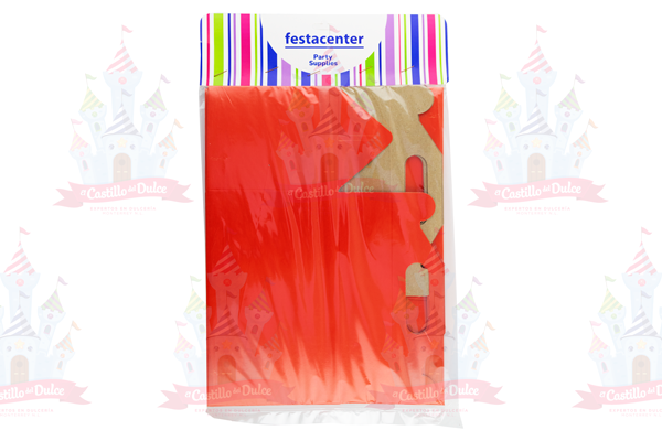 CAJA P/DULCES JUMBO ROJO 25/10 PZ FESTACENTER