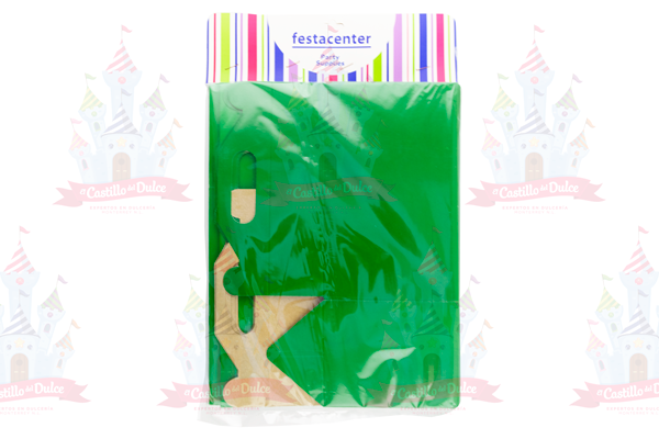 CAJA P/DULCES JUMBO VERDE BAND. 25/10 PZ FESTACENTER