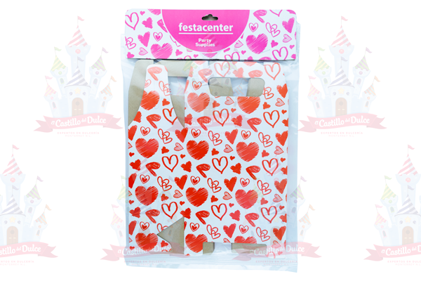 CAJA P/DULCES BLANCA LOVE YOU 25/10 PZ FESTACENTER