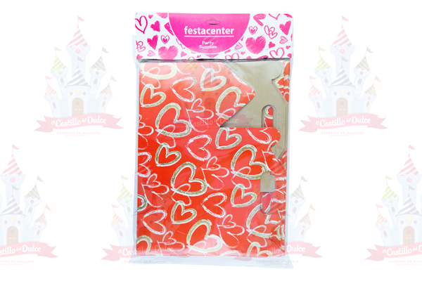 CAJA P/DULCES JUMBO CORAZONES 25/10 PZ FESTACENTER