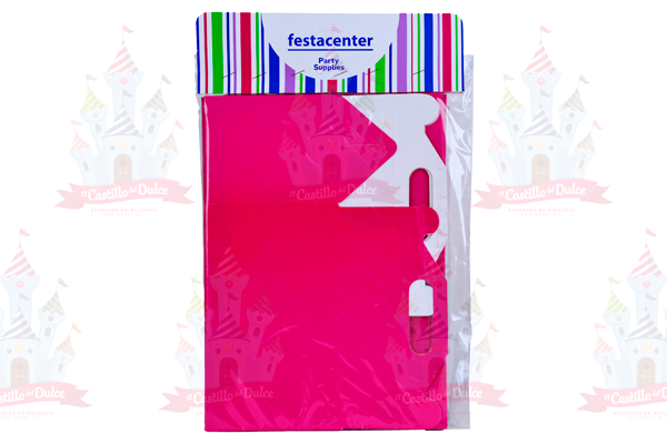 CAJA P/DULCES JUMBO ROSA BARBIE 1/10 PZ FESTACENTER