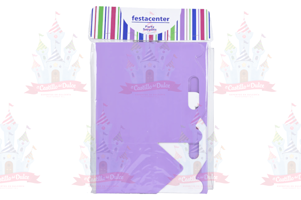 CAJA P/DULCES JUMBO LILA 1/10 PZ FESTACENTER